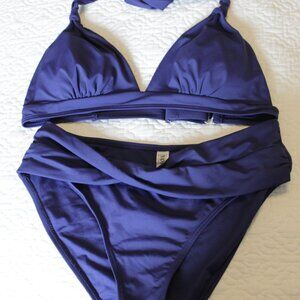 Yonique Women Two Piece Bathing Suits Push Up Bikini Set Halter Swimsuit Vintage